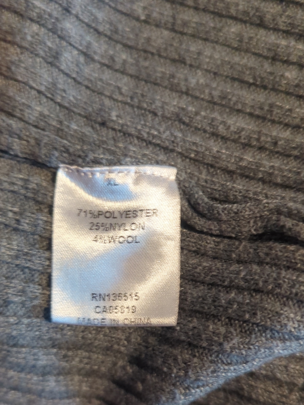 Long Ribbed Open-Front Cardigan - Gray - Picture 3 of 3